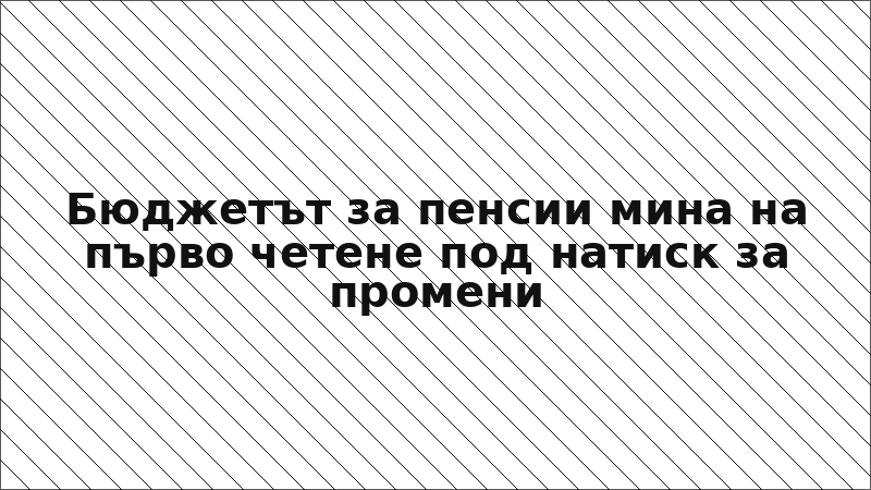 Бюджетът за пенсии мина на първо четене под натиск за промени