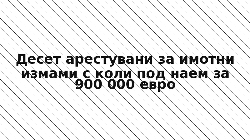 Десет арестувани за имотни измами с коли под наем за 900 000 евро