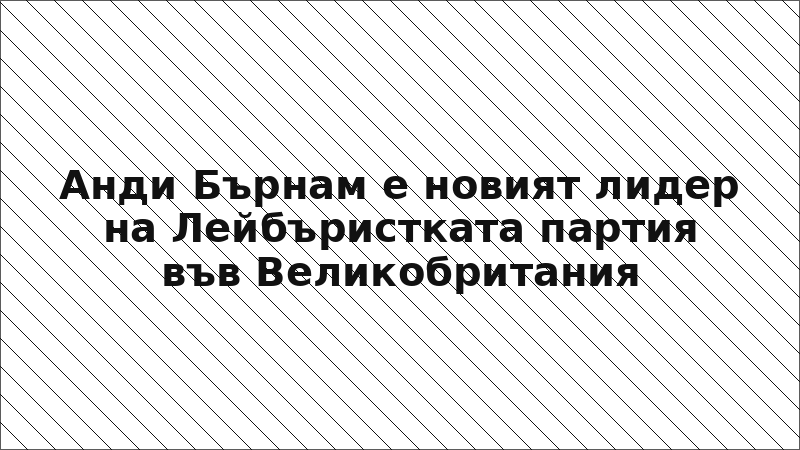 Анди Бърнам е новият лидер на Лейбъристката партия във Великобритания