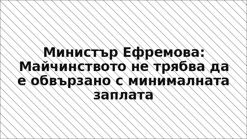 Министър Ефремова: Майчинството не трябва да е обвързано с минималната заплата