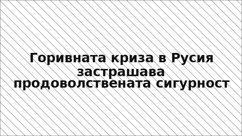 Горивната криза в Русия застрашава продоволствената сигурност