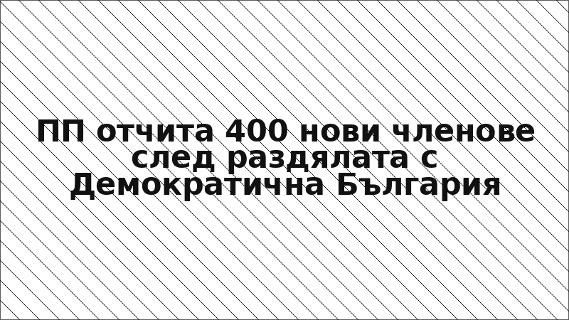 ПП отчита 400 нови членове след раздялата с Демократична България