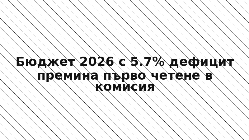 Бюджет 2026 с 5.7% дефицит премина първо четене в комисия