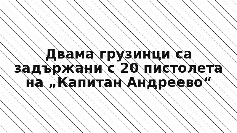Двама грузинци са задържани с 20 пистолета на „Капитан Андреево“