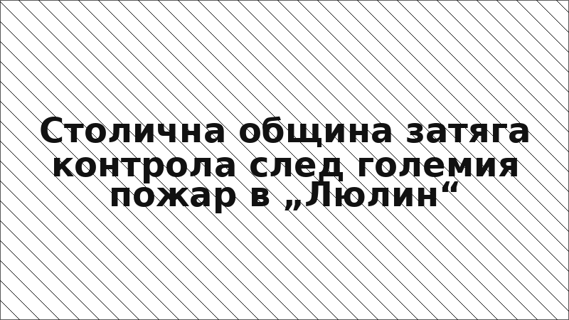 Столична община затяга контрола след големия пожар в „Люлин“