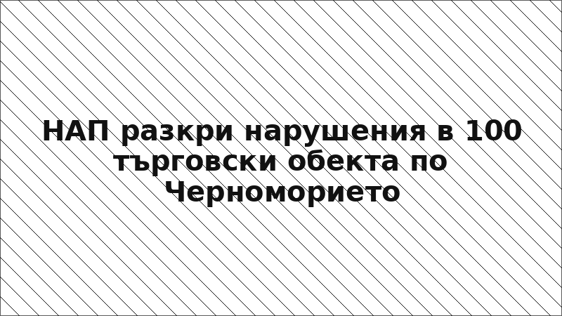НАП разкри нарушения в 100 търговски обекта по Черноморието