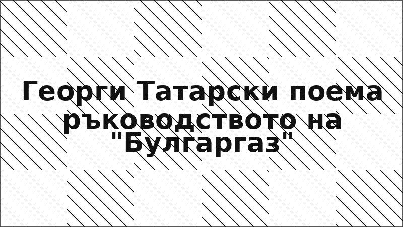 Георги Татарски поема ръководството на "Булгаргаз"