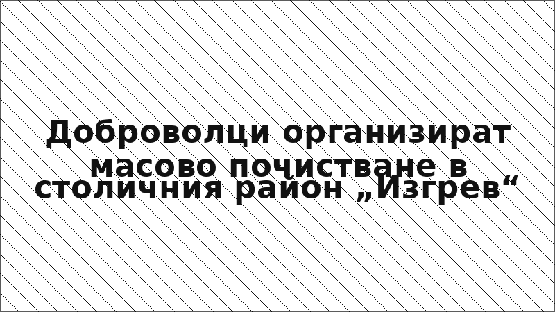 Доброволци организират масово почистване в столичния район „Изгрев“