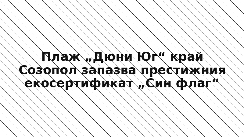 Плаж „Дюни Юг“ край Созопол запазва престижния екосертификат „Син флаг“