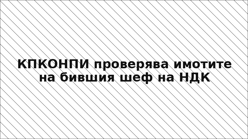 КПКОНПИ проверява имотите на бившия шеф на НДК