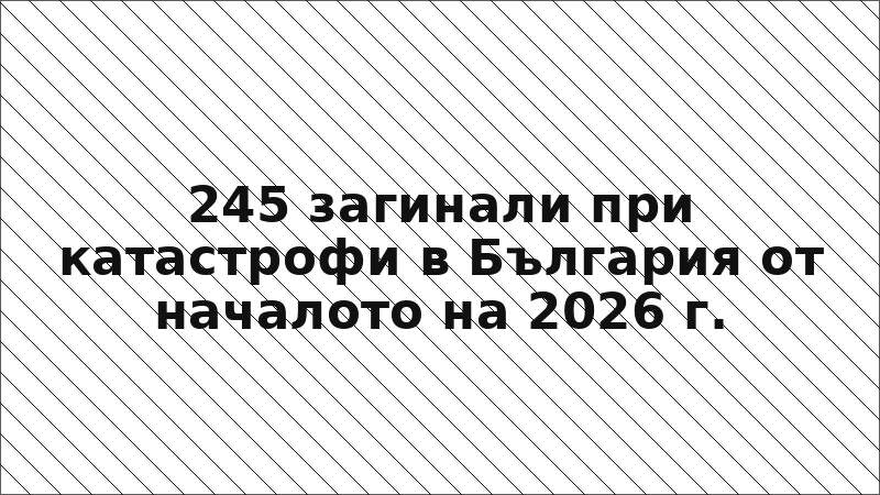 245 загинали при катастрофи в България от началото на 2026 г.