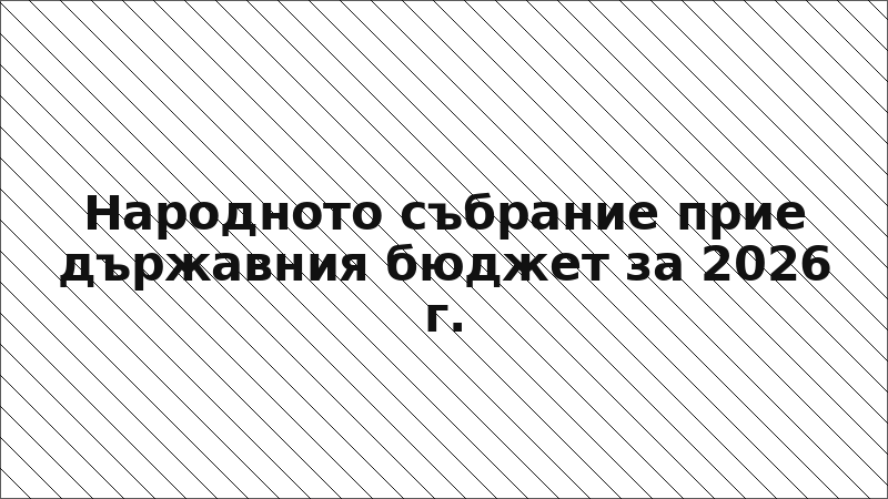 Народното събрание прие държавния бюджет за 2026 г.