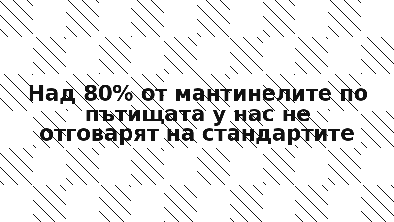 Над 80% от мантинелите по пътищата у нас не отговарят на стандартите