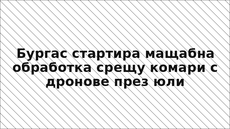 Бургас стартира мащабна обработка срещу комари с дронове през юли