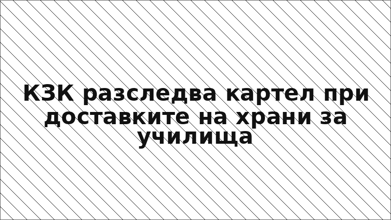 КЗК разследва картел при доставките на храни за училища