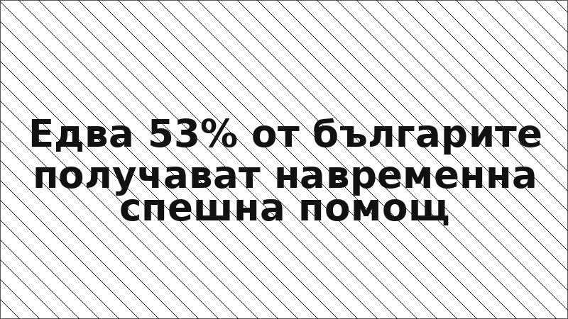 Едва 53% от българите получават навременна спешна помощ