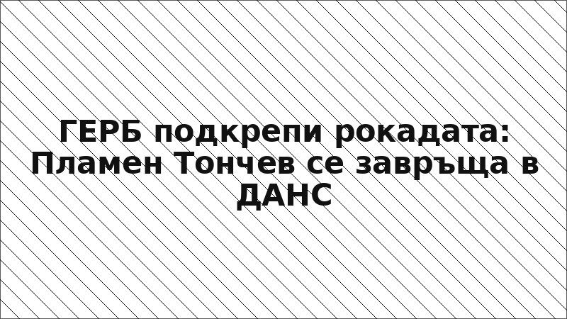 ГЕРБ подкрепи рокадата: Пламен Тончев се завръща в ДАНС