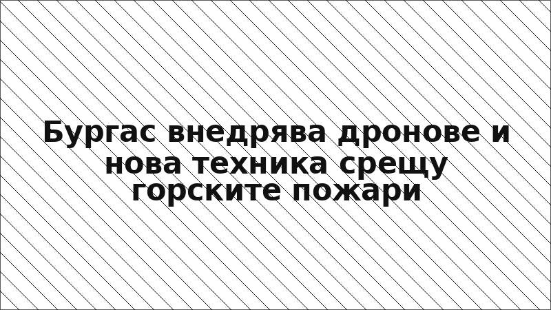 Бургас внедрява дронове и нова техника срещу горските пожари