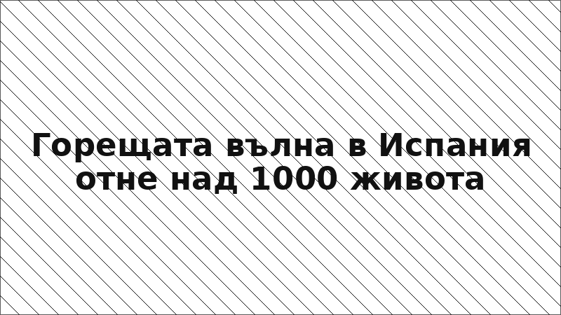 Горещата вълна в Испания отне над 1000 живота