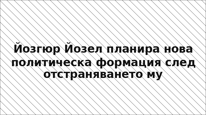 Йозгюр Йозел планира нова политическа формация след отстраняването му