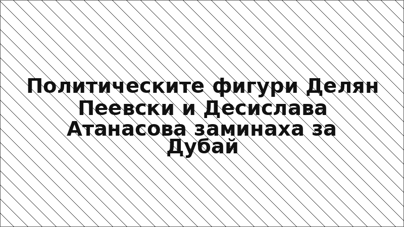 Политическите фигури Делян Пеевски и Десислава Атанасова заминаха за Дубай