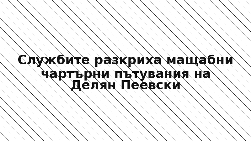 Службите разкриха мащабни чартърни пътувания на Делян Пеевски