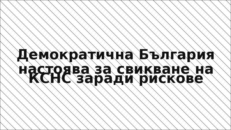 Демократична България настоява за свикване на КСНС заради рискове
