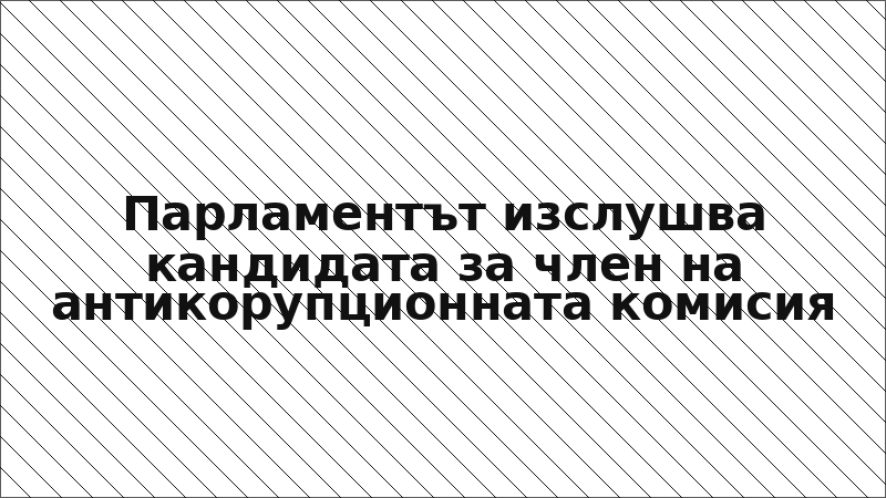 Парламентът изслушва кандидата за член на антикорупционната комисия